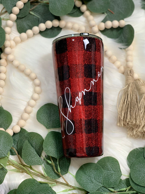 Buffalo Plaid Tumbler